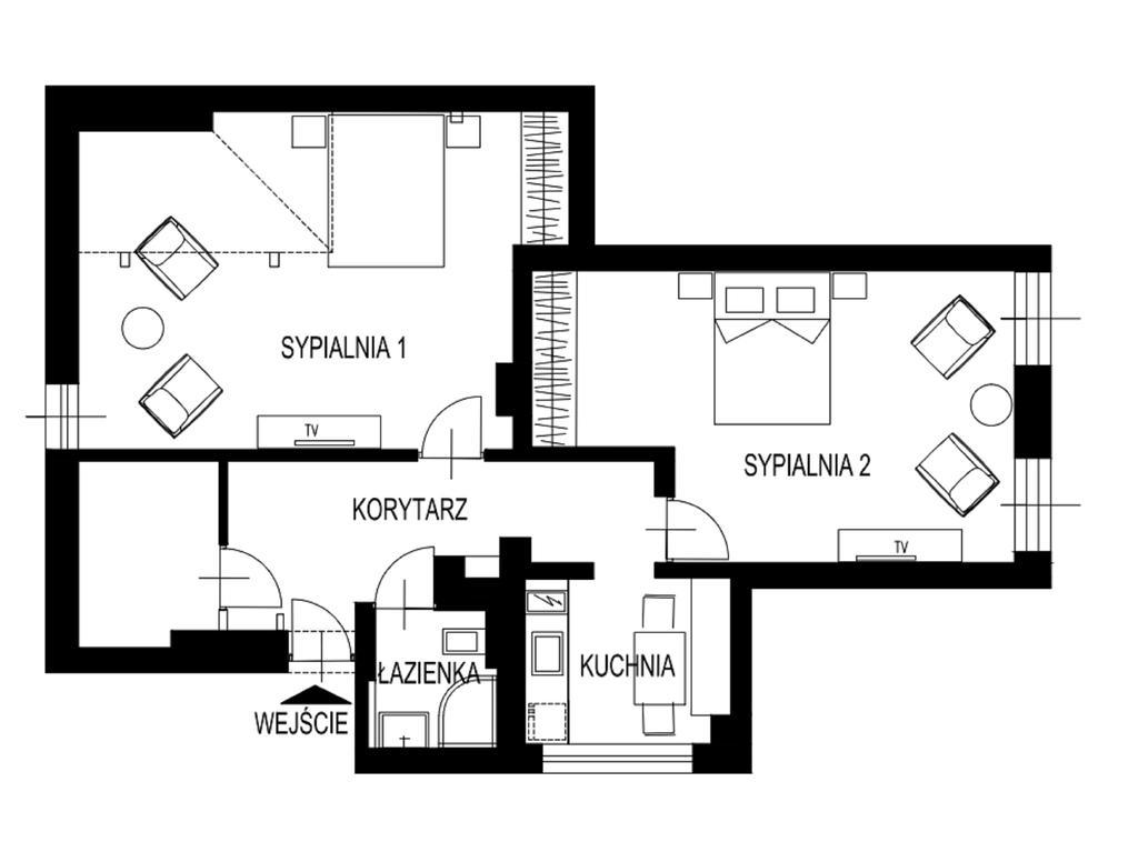奥尔什丁Dk Apartament Stare Miasto公寓 外观 照片